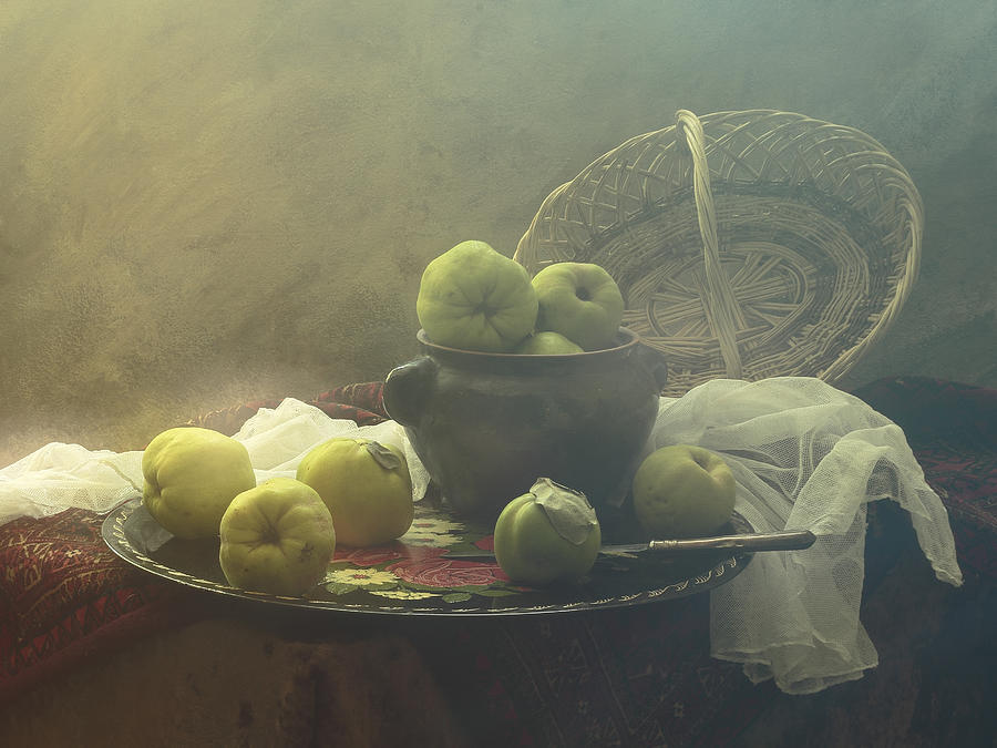 Fruit Photograph - Still Life With Quince by Ustinagreen