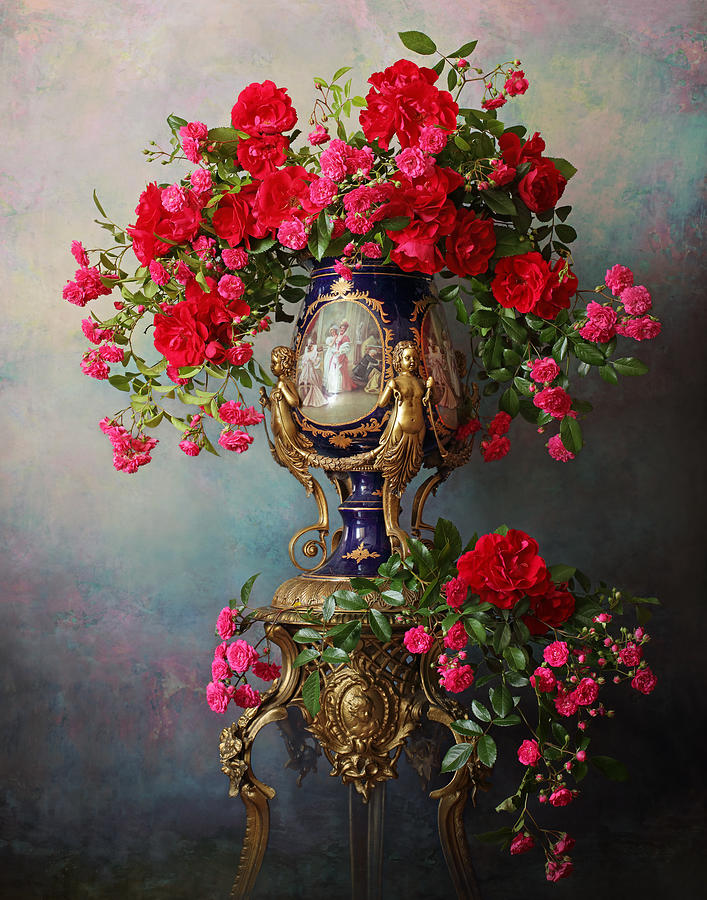 Still Life With Red Roses Photograph by Andrey Morozov - Fine Art America