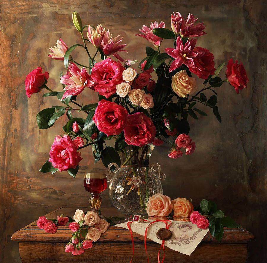 Still Life With Roses Photograph by Andrey Morozov