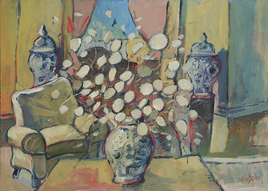 Still life with silver dollar plant by Nop Briex Still life with silver dollar plant by Nop Briex