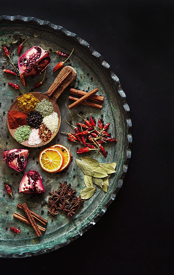 Still-life With Spices, And Pomegranate . Interpretation Of A Memory ...