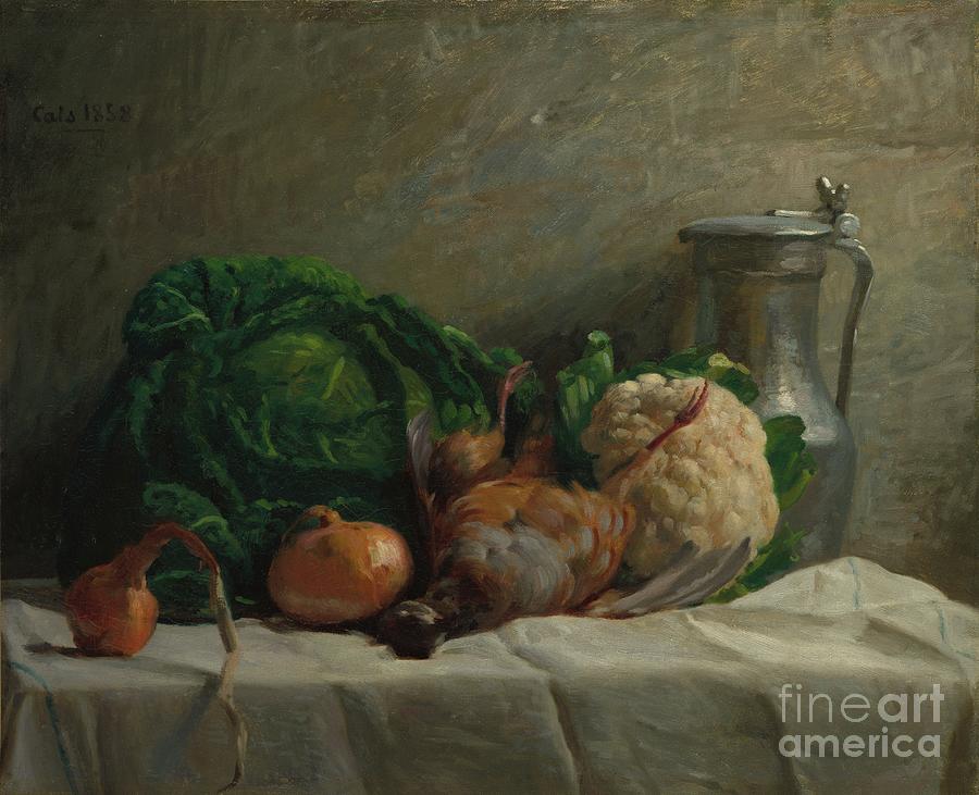 Still Life With Vegetables Drawing by Heritage Images