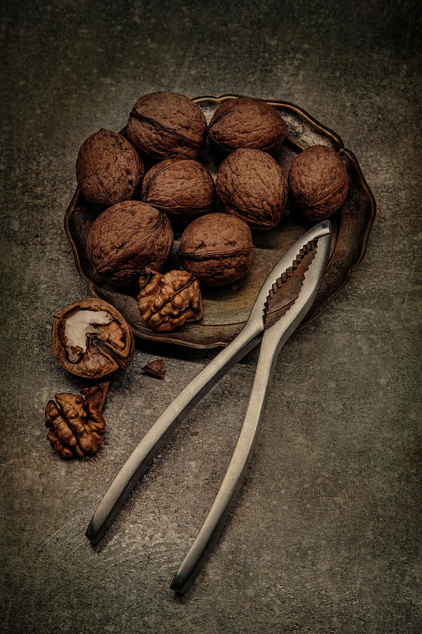 Still life with walnuts Photograph by Jaroslaw Blaminsky