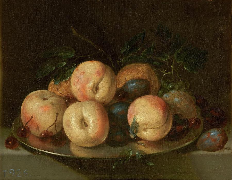 Still-Lifes with Fruit. Ca. 1650. Oil on canvas. Painting by Tomas Hiepes