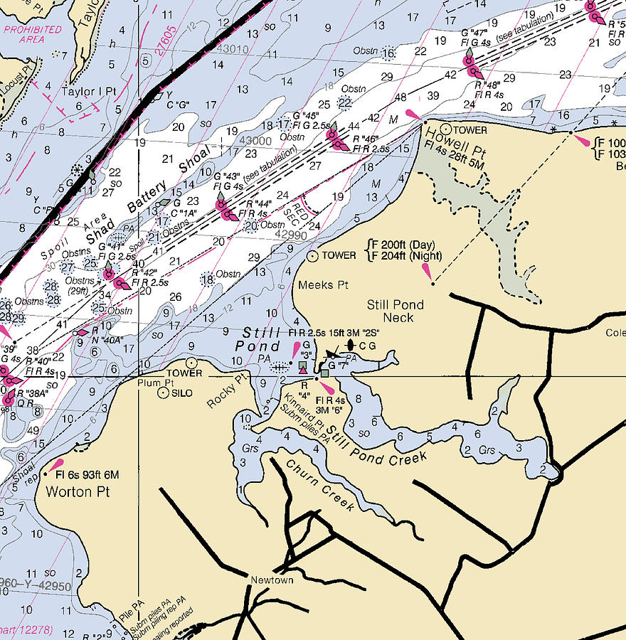 Maryland Mixed Media - Still Pond-maryland Nautical Chart by Bret Johnstad