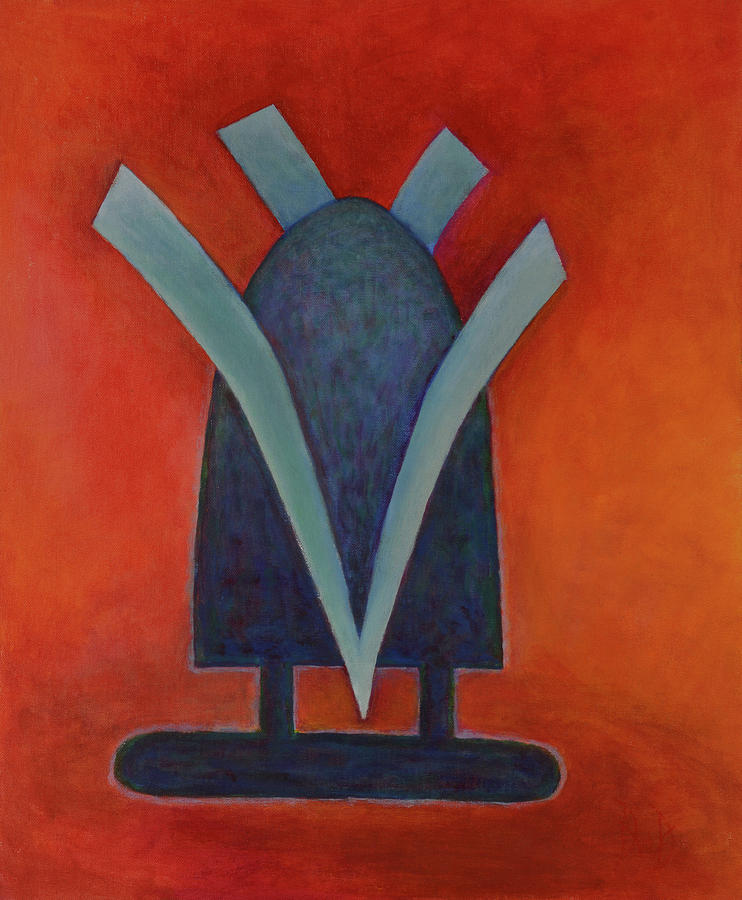 Geometric Abstracts Painting - Still Standing by David Douthat Geometric Abstracts Painting - Still Standing by David Douthat