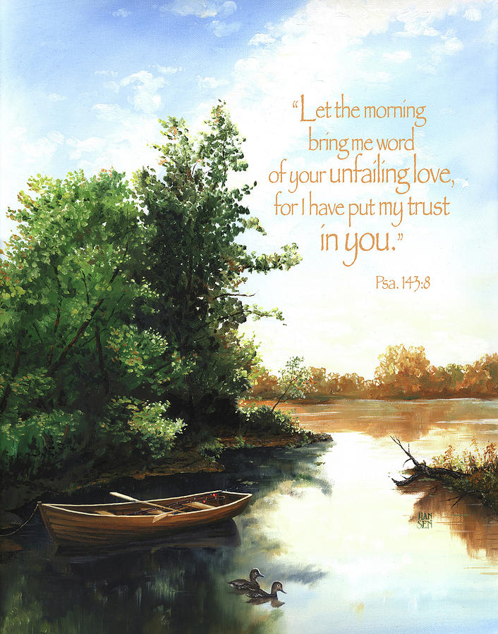 Oil Painting - Still Waters by Clint Hansen Oil Painting - Still Waters by Clint Hansen