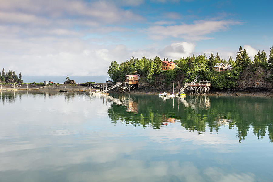 Stillpoint Lodge, Halibut Cove, Kachemak Bay, Alaska, Usa Digital Art