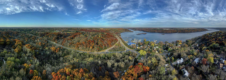 Stillwater St Croix River Valley Fall Colors Photograph by Greg Schulz Pictures Over Stillwater
