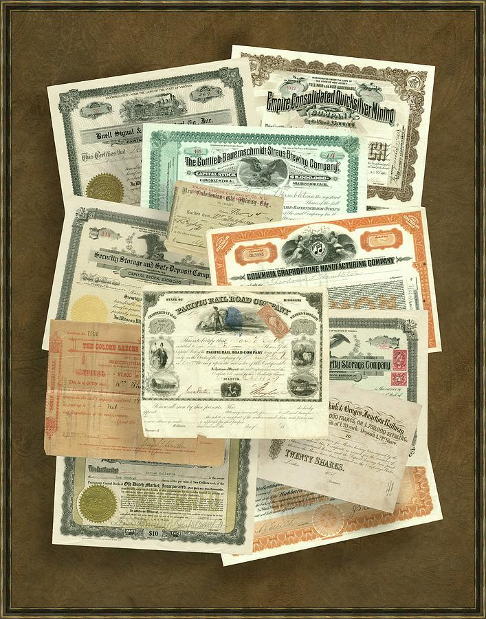 Stock Painting - Stock Certificate Collection by 0