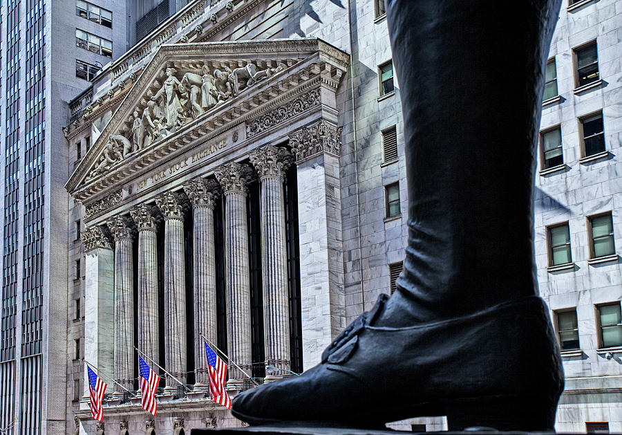 George Washington Digital Art - Stock Exchange, Wall Street, Nyc by Milton Photography