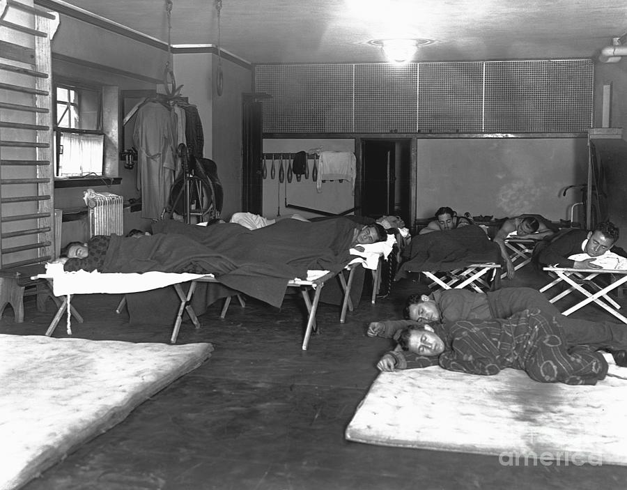 Stock Traders Sleeping After 1929 Crash Photograph by Bettmann