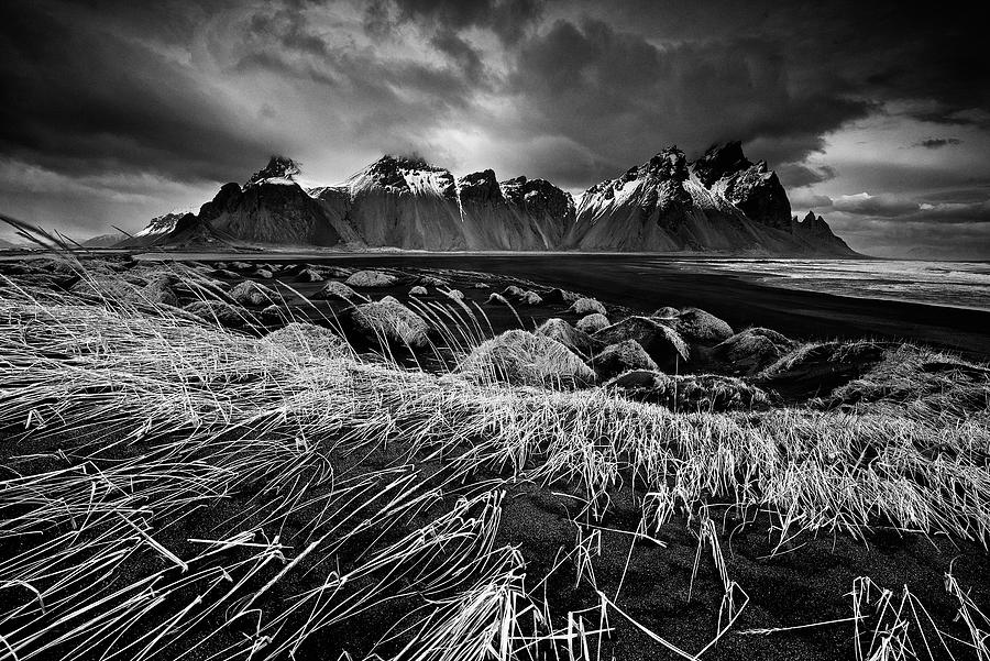 Stokksnes Dunes And Mountains Photograph by Trevor Cole
