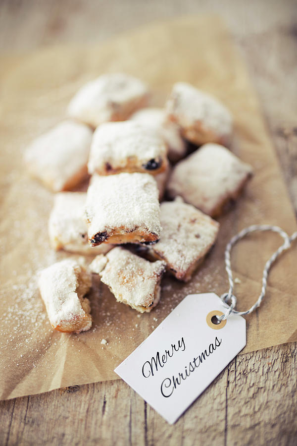 Stollen Bites With A Marzipan Filling Photograph by Jan Wischnewski