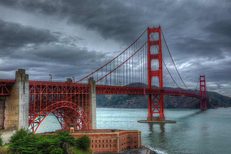 Stormy Golden Gate Bridge Photograph by Harry B Brown