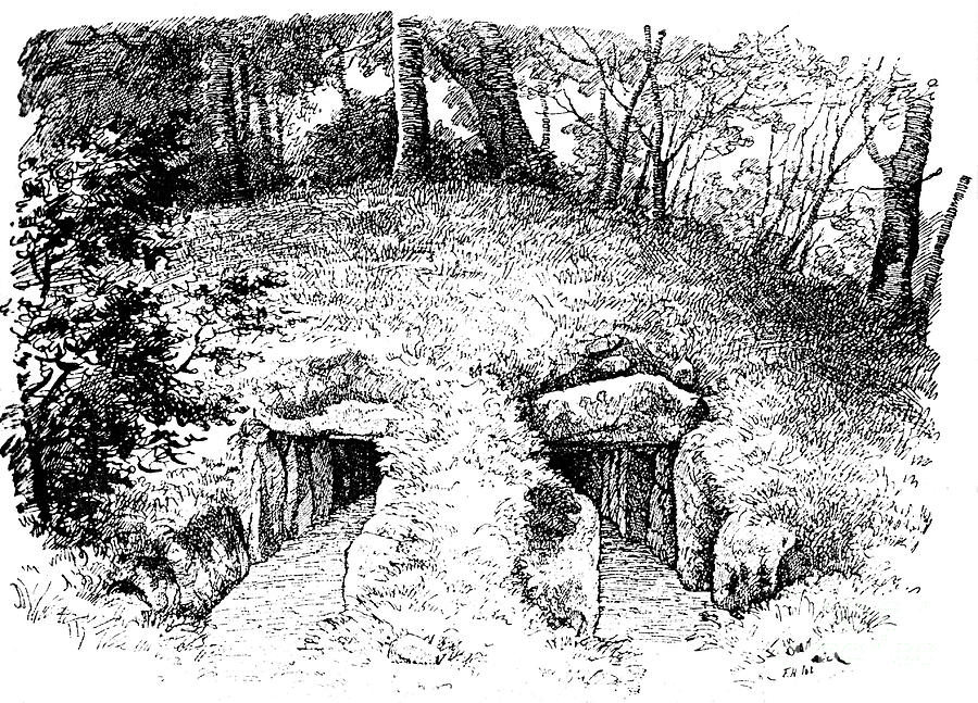 Stone Age Tumulus Containing Two Drawing by Print Collector