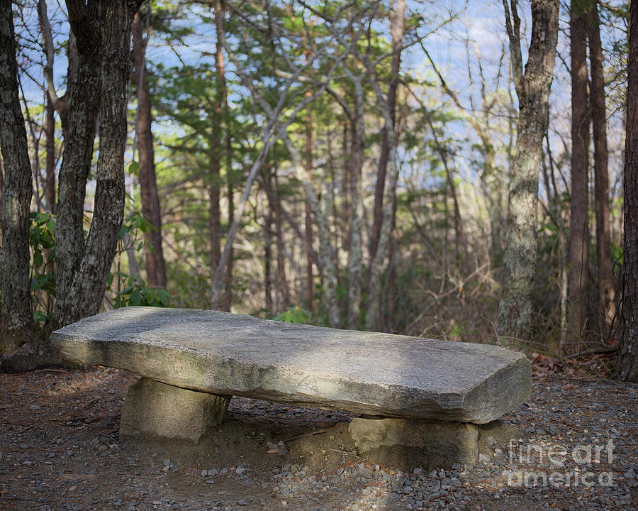Hanging Rock Photograph - Stone Bench by Patrick Lynch