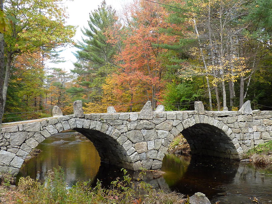 Stone bridge in the Fall Photograph by Patricia Caron