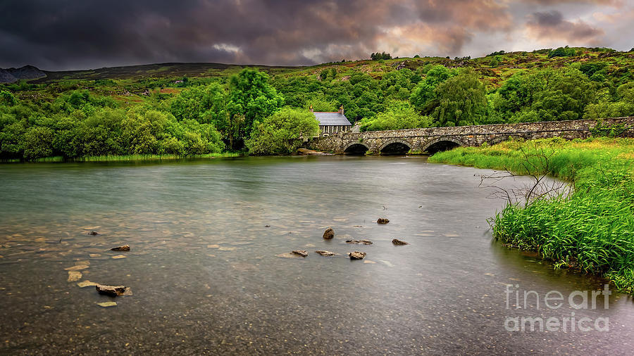 Snowdonia National Park Photograph - Stone Bridge Llanberis Wales by Adrian Evans