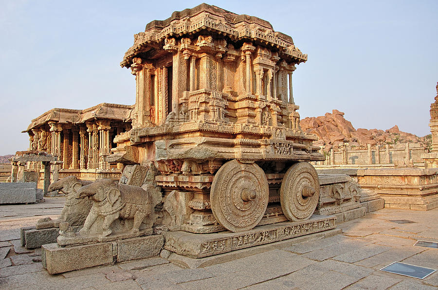 Architecture Photograph - Stone Chariot Hampi by Never Let Fear Stop Creativity