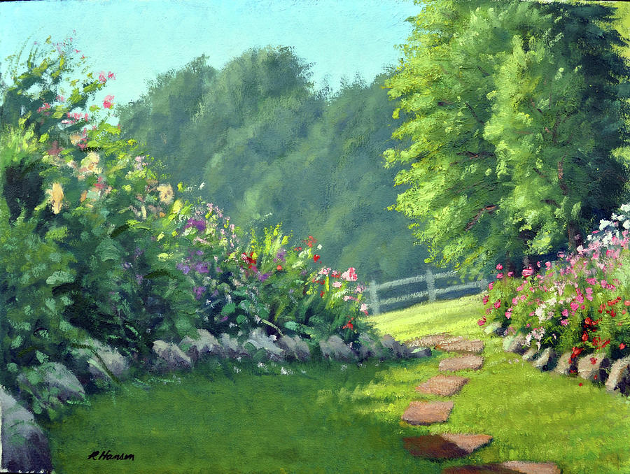 Stone Garden Path Painting by Rick Hansen