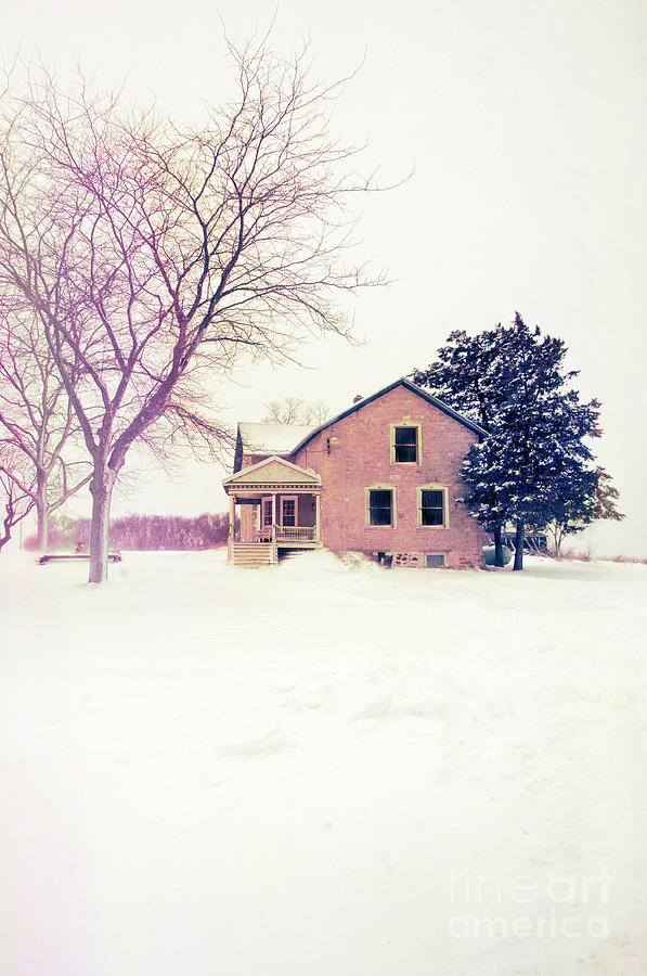 Stone House in Winter Photograph by Jill Battaglia