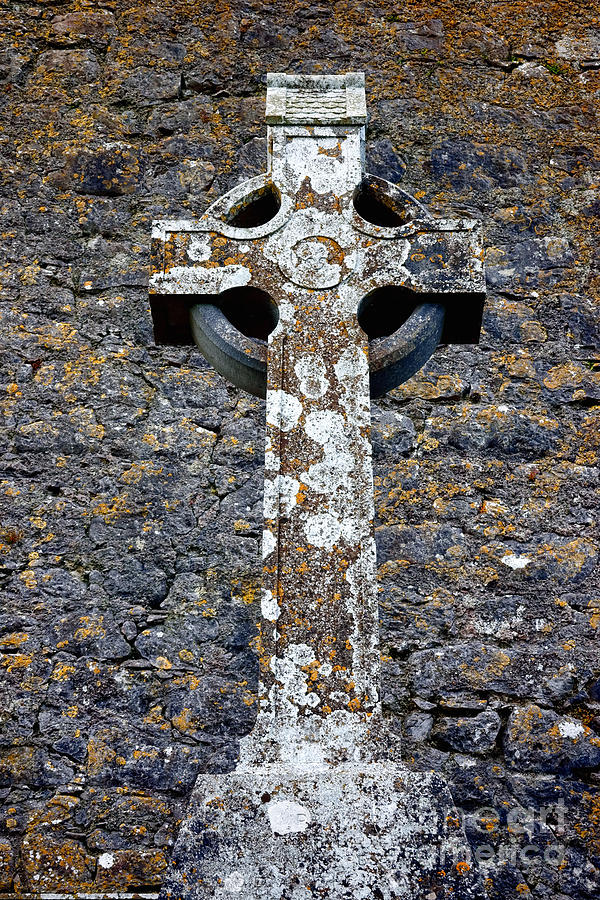 Stone Irish Cross Photograph by Olivier Le Queinec