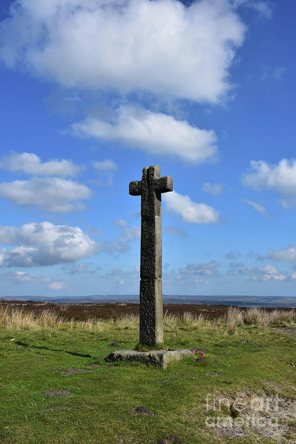 Stone Memorial Cross on Danby High Moor in England Photograph by DejaVu ...