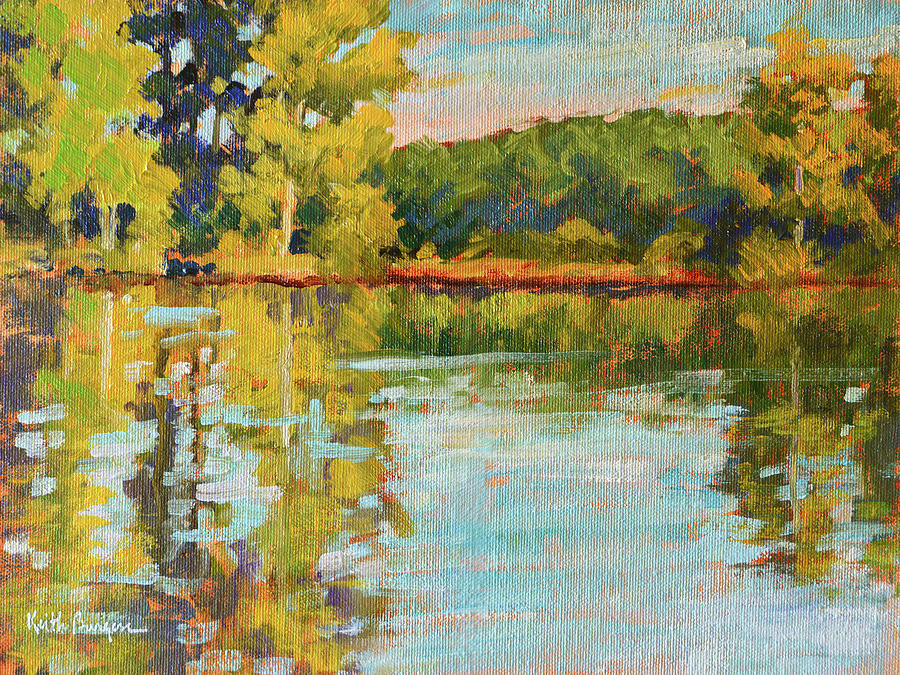 Impressionism Painting - Stone Mountain Lake by Keith Burgess