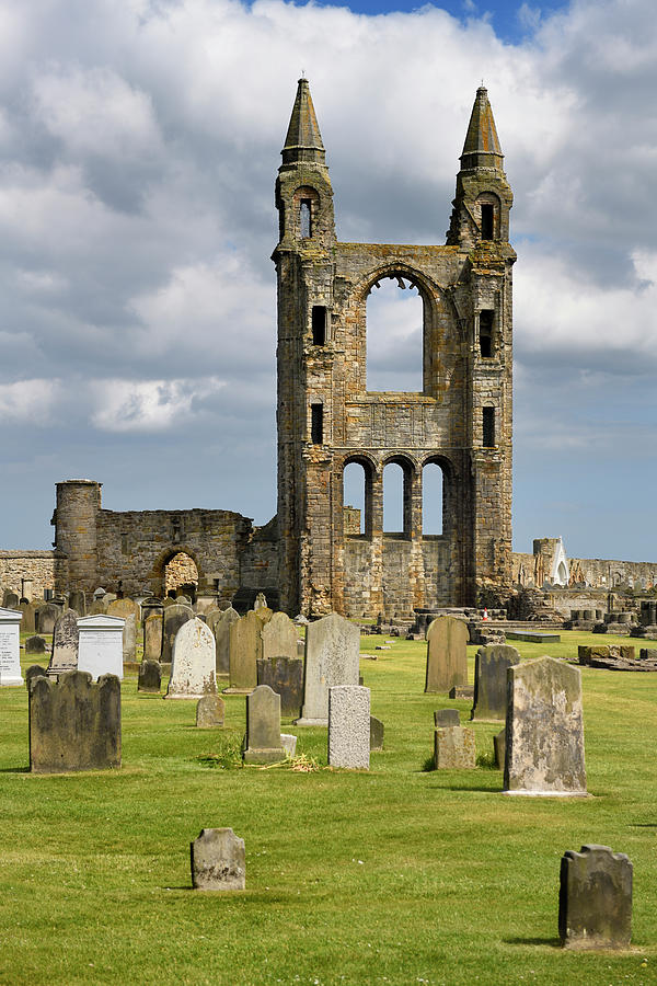 Stone Ruins Of The East Tower Of 14th Century St Andrews Cathedr Photograph
