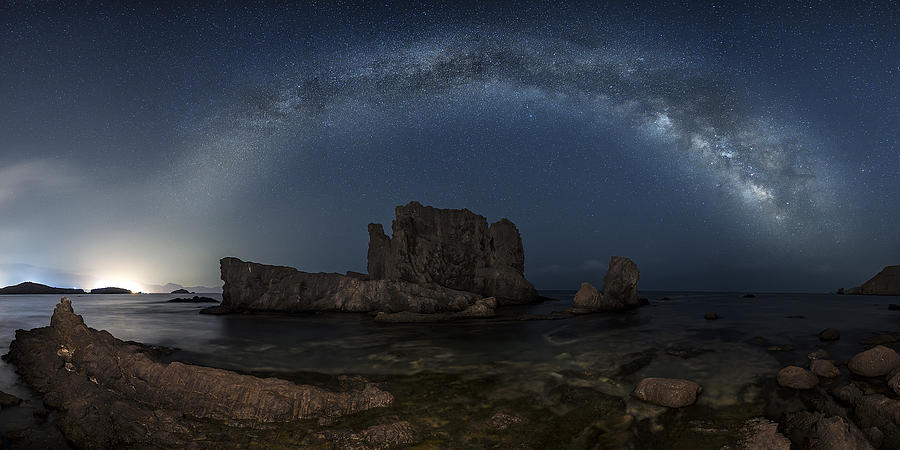 Night Photograph - Stone Shapes by Manuel Jose Guillen Abad