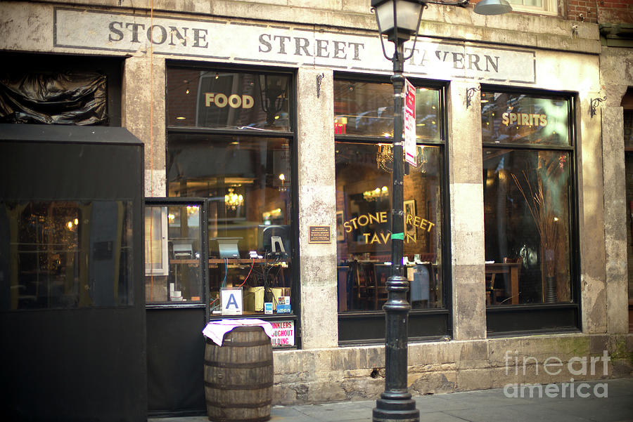 Stone Street Tavern in New York City Photograph by John Rizzuto