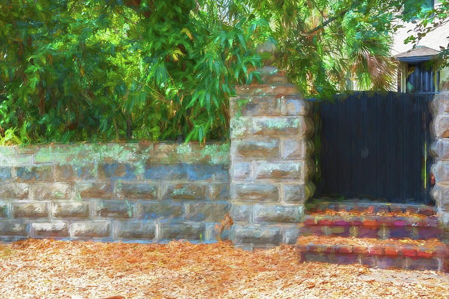 Stone Wall and Gate ST Augustine 00 Photograph by Rich Franco