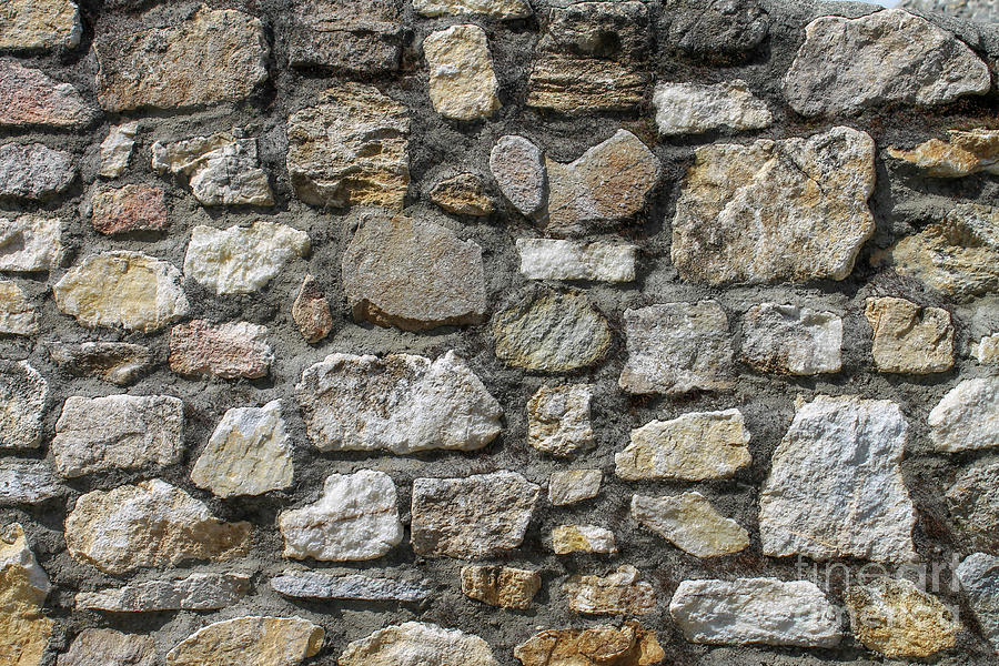Stone Wall Texture Photograph By Raymond De La Croix