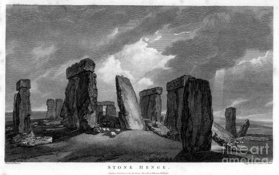 Stonehenge, 1786.artist William Byrne Drawing by Print Collector