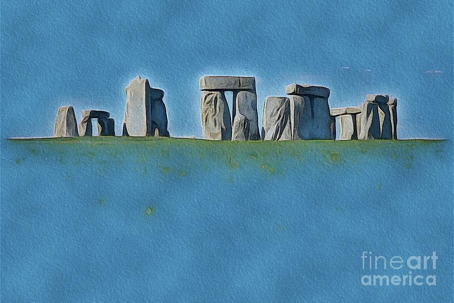 Stonehenge, England. Ancient Monument Painting by Esoterica Art Agency