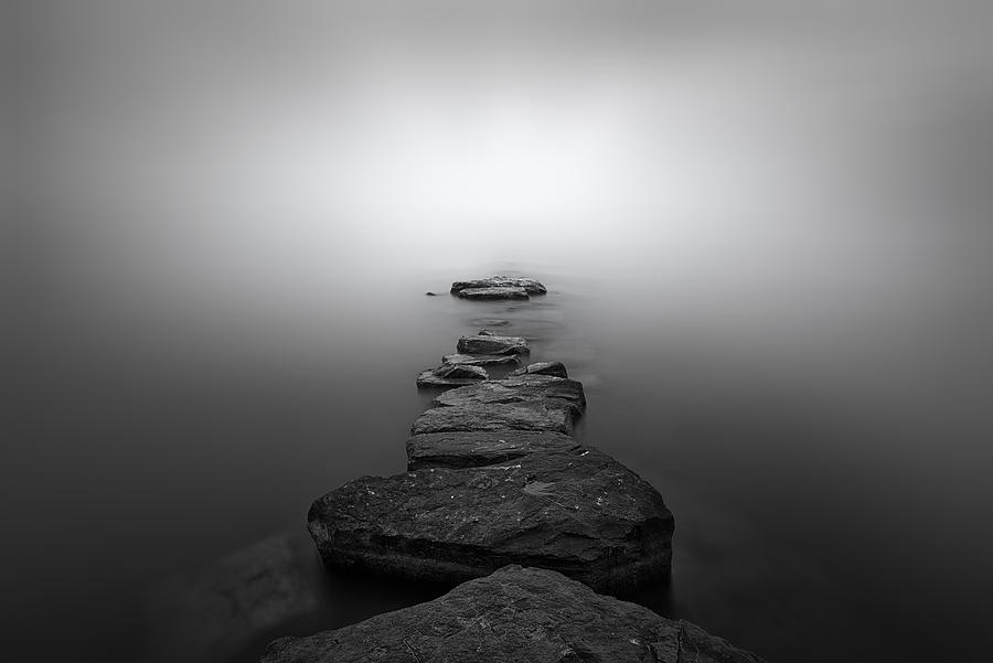 Black And White Photograph - Stones II by Joaquin Guerola