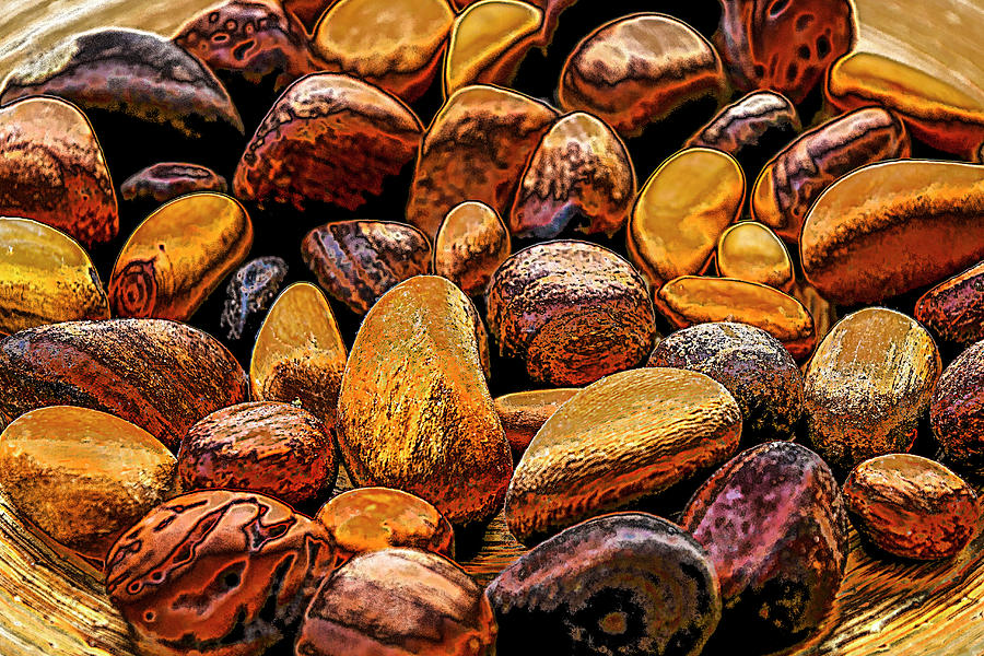 Pattern Photograph - Stones With Metallic Hue 07 by Anita Vincze