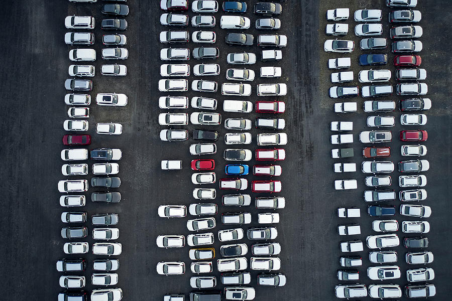 Storage Of Modern Cars On Parking Photograph by Cavan Images - Pixels