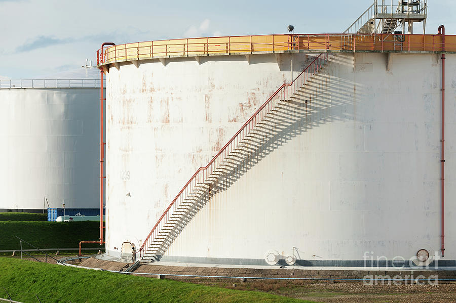 Storage Tanks In The Oil Refinery Photograph by Arno Massee/science Photo Library