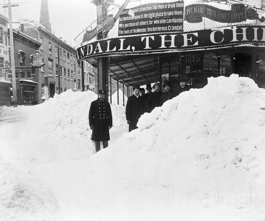 Store Hidden By Heavy Snowfall Photograph by Bettmann