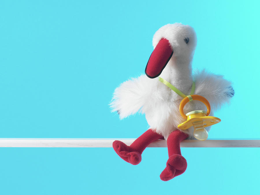 Stork Digital Art - Stork Toy With Pacifier by H + S Images