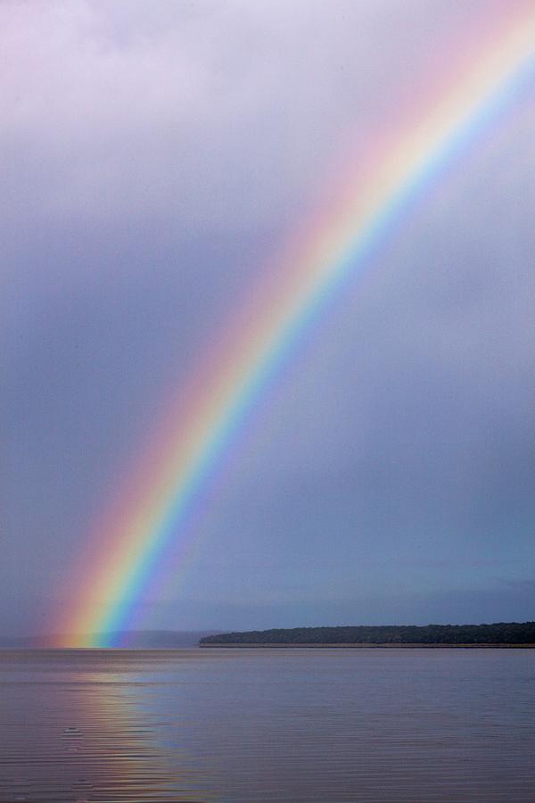 Storm And Rainbow Over False Bay. Lake Photograph by Roger De La Harpe ...