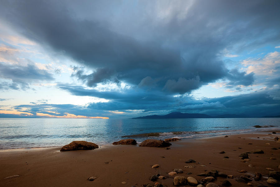 Storm At Idyllic Ocean Beach Photograph by Benedek