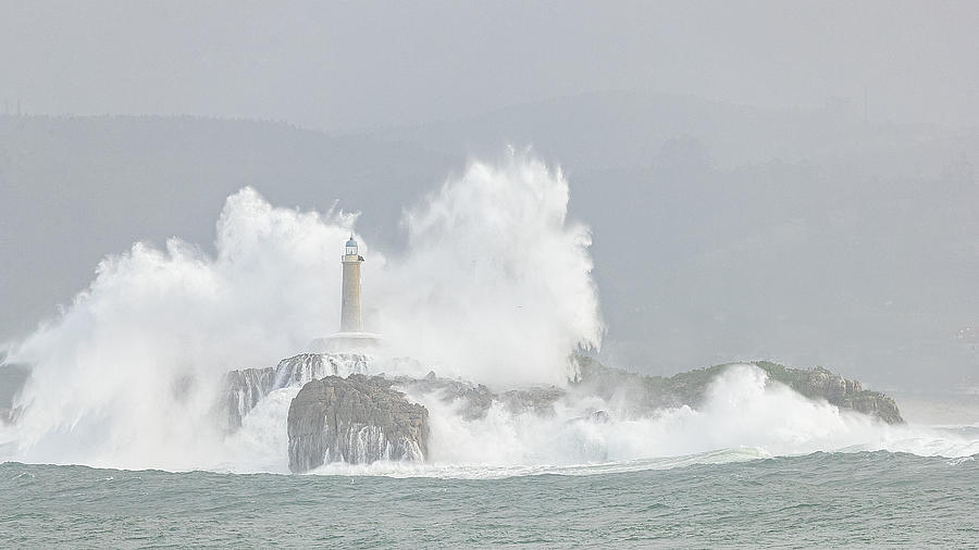 Storm At The Lighthouse Photograph by Joan Gil Raga