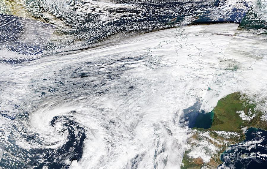 Storm Christoph Approaching Uk Photograph By Nasa Worldview Science 