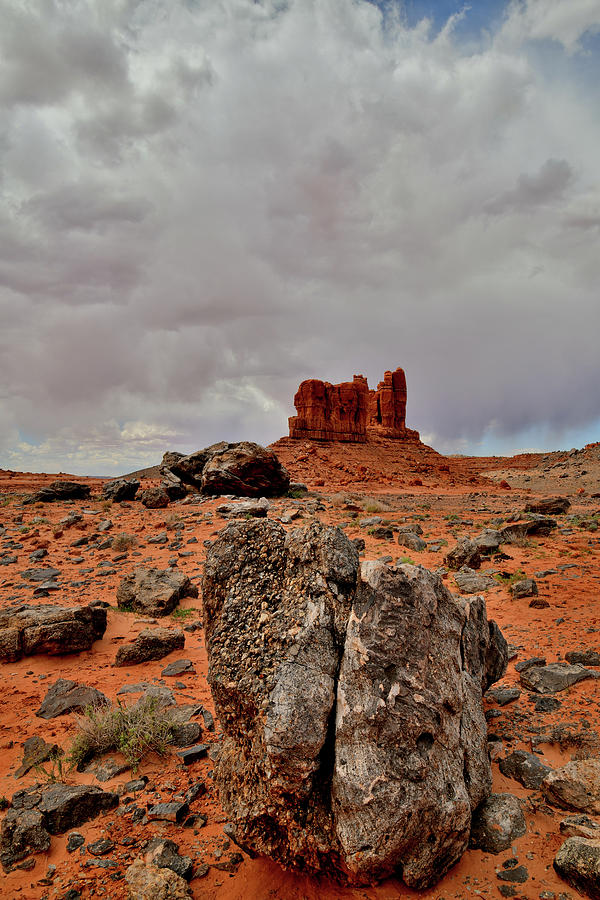Storm Clouds above Utahs Redrock Desert Photograph by Ray Mathis