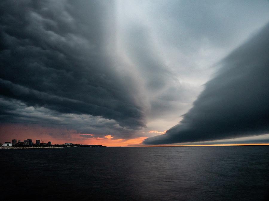 Storm Clouds at Sunrise Photograph by Kristine Hinrichs