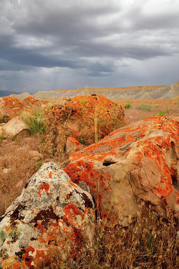 Storm Clouds over Colorful Boulders by Ray Mathis Storm Clouds over Colorful Boulders by Ray Mathis