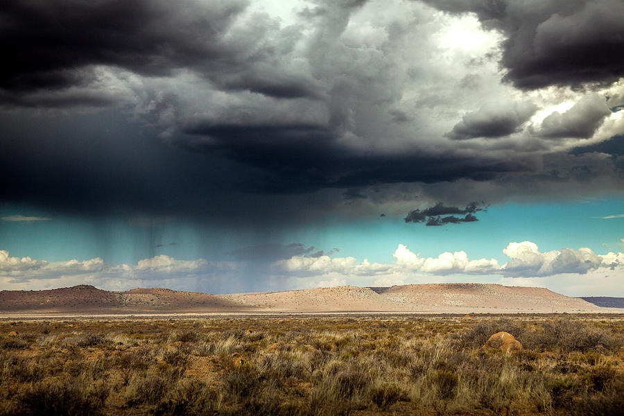 Storm Clouds Passing Over Desert, Karoo, South Africa Photograph by ...